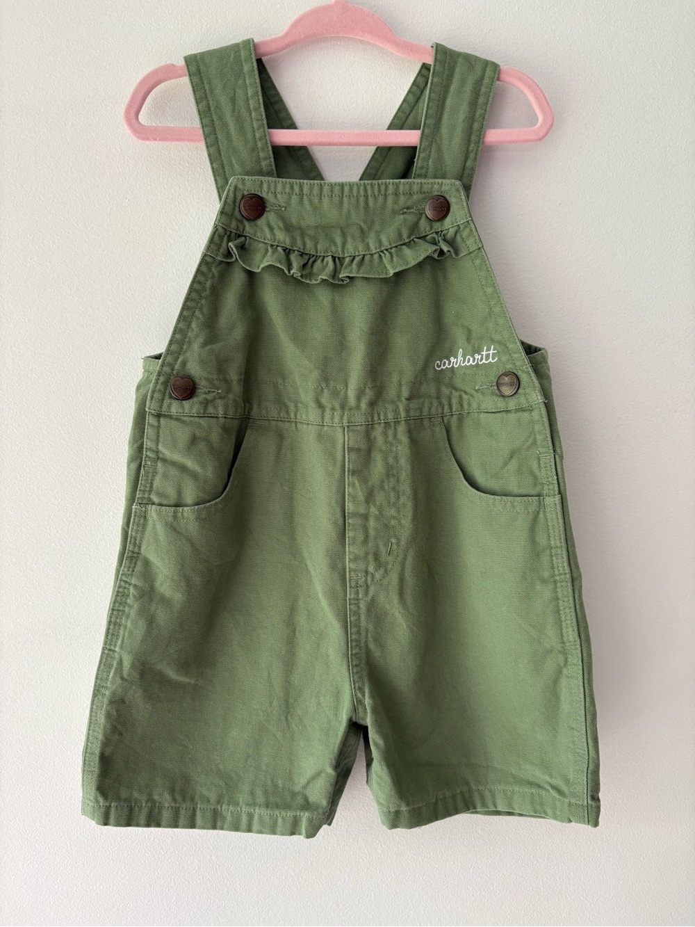 Carhartt Green Girls' Short Overalls